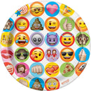 Unique Party 50915 - Celebration Emoji Party Plates, Pack of 8 /Homeware