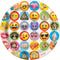Unique Party 50915 - Celebration Emoji Party Plates, Pack of 8 /Homeware
