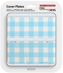 Nintendo Official Cover Plate for New 3DS - Light Blue Check /3DS