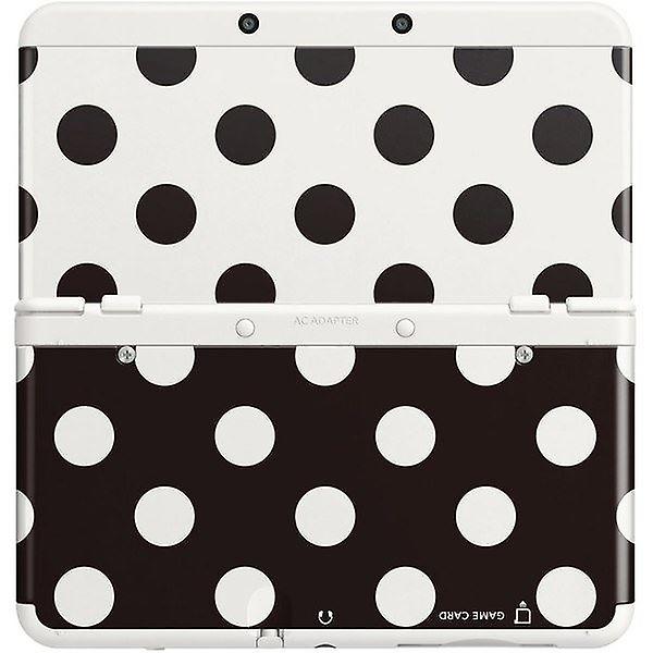 Nintendo Official Cover Plate for New 3DS - Black & White Polkadots /3DS