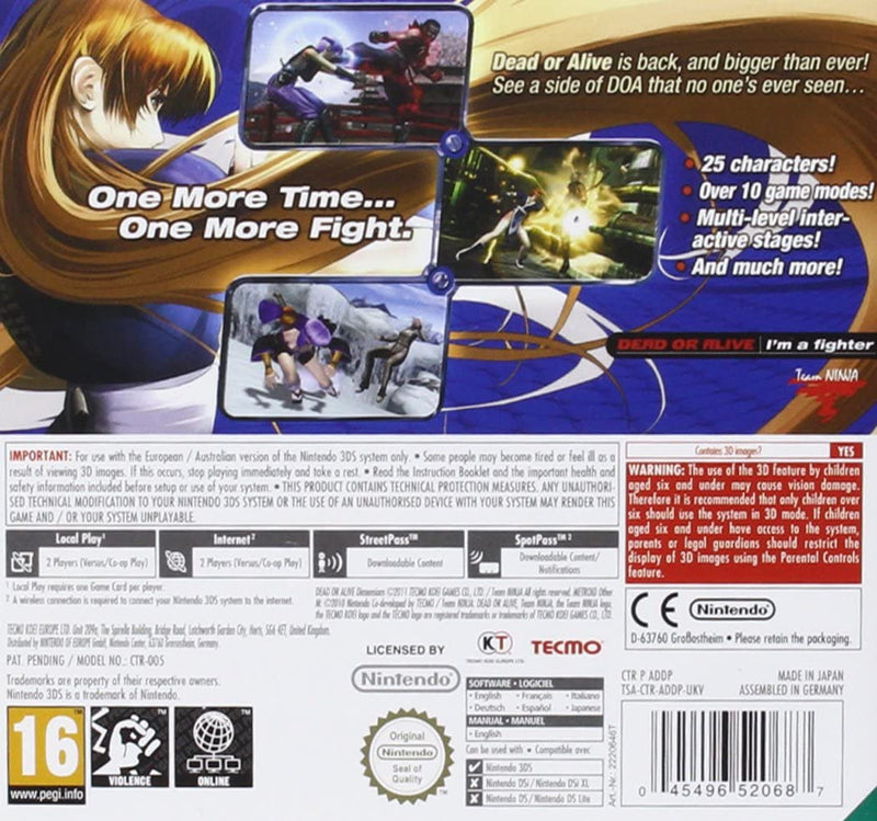 Dead or Alive Dimensions /3DS