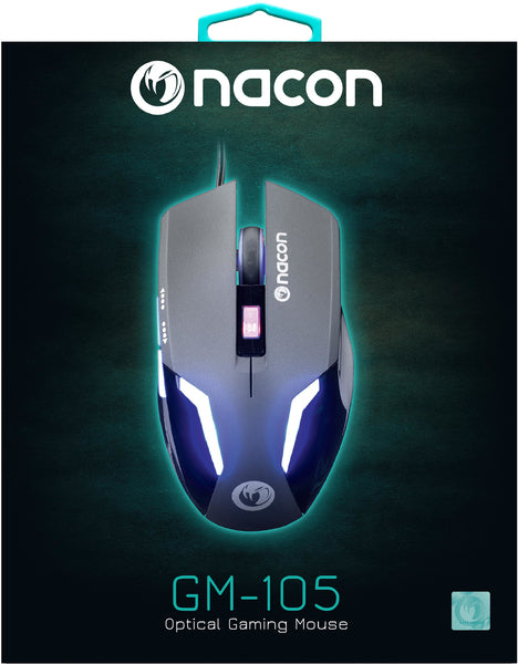 Nacon GM-105 Wired Gaming Mouse - Optical Sensor - 2400DPI - 1.5m Cable (Black) /PC