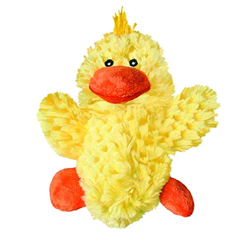 KONG - Plush, Low Stuffing Squeak Duck Dog Toy - Replacement Squeaker Included- For Small Dogs