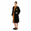 Harry Potter Hogwarts Ladies Black Fleece Robe with Scarf Detail No Hood /Merchandise