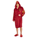 Harry Potter Quidditch Fleece Hooded Robe Burgundy - Adult One Size /Merch
