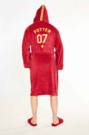 Harry Potter Quidditch Fleece Hooded Robe Burgundy - Adult One Size /Merch