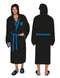 Harry Potter Ravenclaw Fleece Bathrobe Black Blue Oversized Hood and Sleeves /Merch