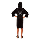 Harry Potter Patronus Womens Silver Black Fleece Robe with Hood /Merch