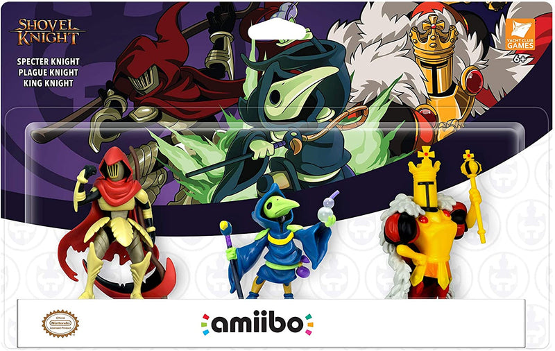 Nintendo Amiibo 3 Pack - Shovel Knight (Specter Knight/Plague Knight/King Knight) /Video Game Toy