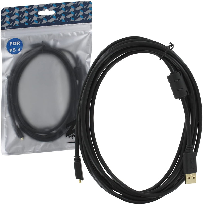 ZedLabz Pro (Gold Plated) 3M Extra Long USB Charge Cable /PS4