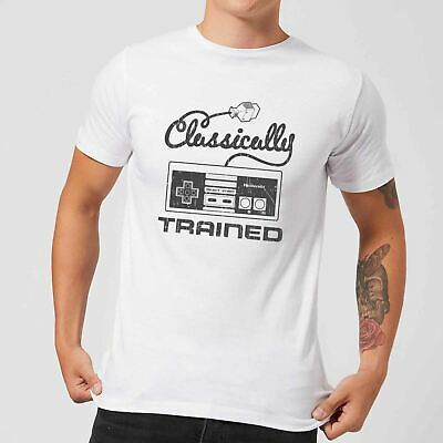 Nintendo Retro NES Classically Trained Mens White T-Shirt (LARGE) /Clothing