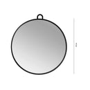 T4B LUSSONI Black, Large, Lightweight, Practical and Professional Hairdressing Mirror 29 cm for Hairdressing Salon and Make-Up Accessories, for Men and Women