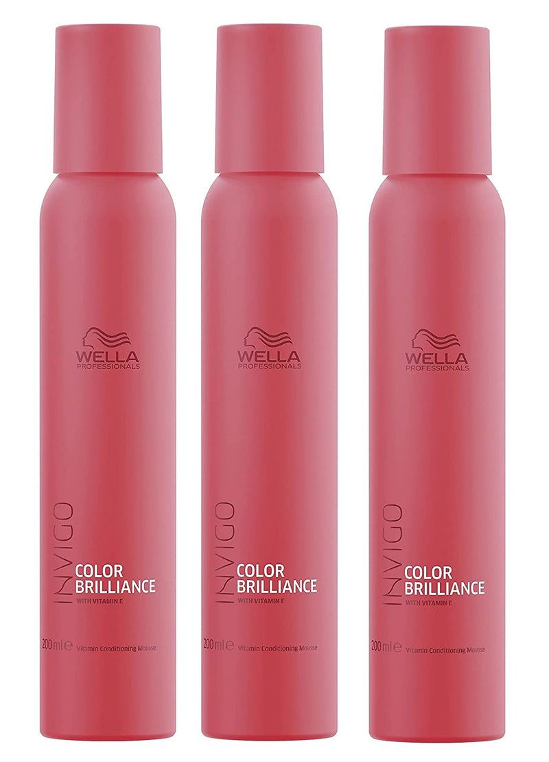 3 Colour Brilliance Conditioning Mousse Invigo Wella Professionals Enriched with Vitamins Each 200 ml = 400 ml